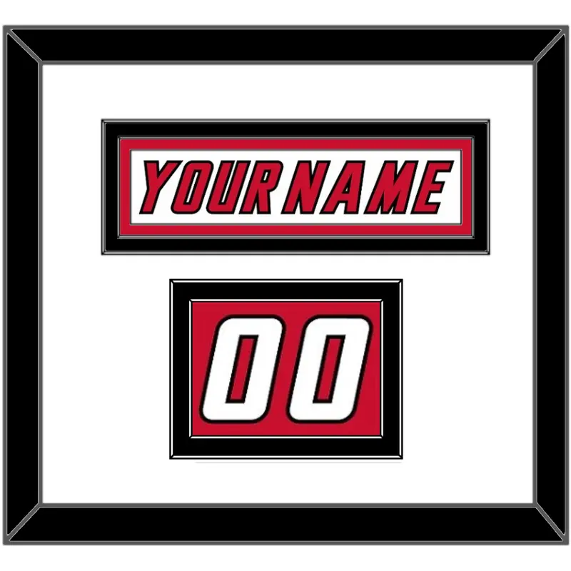 Calgary Nameplate & Number (Shoulder) - Home White (1995-2000) - Double Mat 2