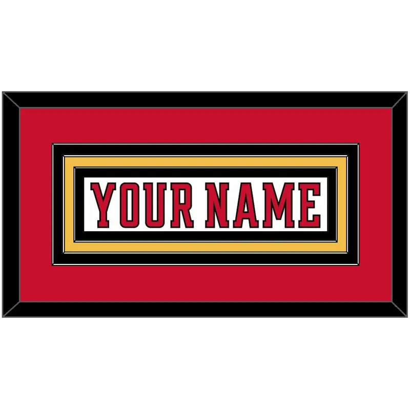 Calgary Nameplate - Road White (2017-2020) - Triple Mat 2