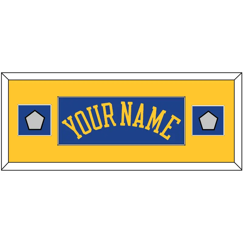 Golden State Name & 2 Champions Patches - Road Blue (2010-2019) - Single Mat 4