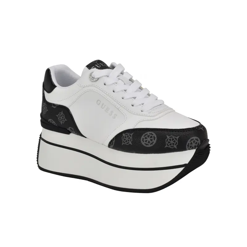 GUESS WOMEN SHOES CAMARIO 7 WHITE/BLK  GWCAMARIO7 WHT