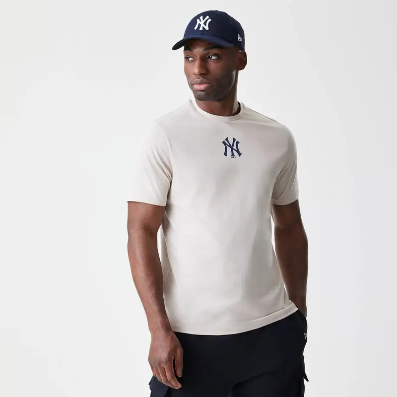 New York Yankees MLB Logo Cream T-Shirt