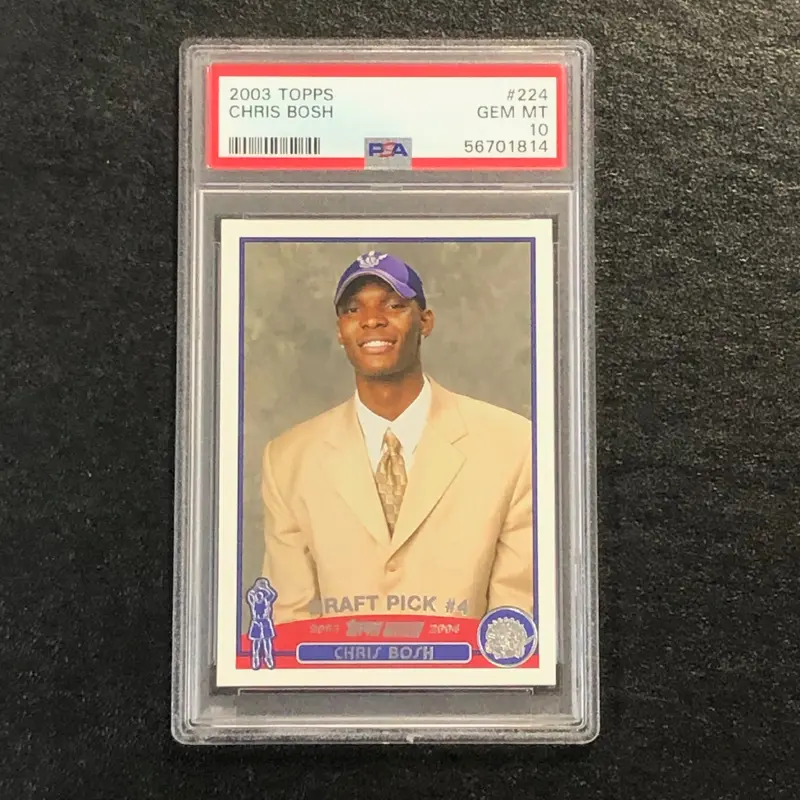 2003 Topps #224 Chris Bosh PSA 10 GEM-MT Draft Pick