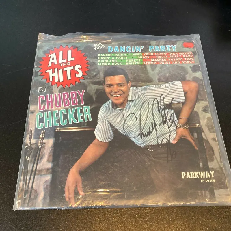 Chubby Checker Signed Autographed Vintage LP Record