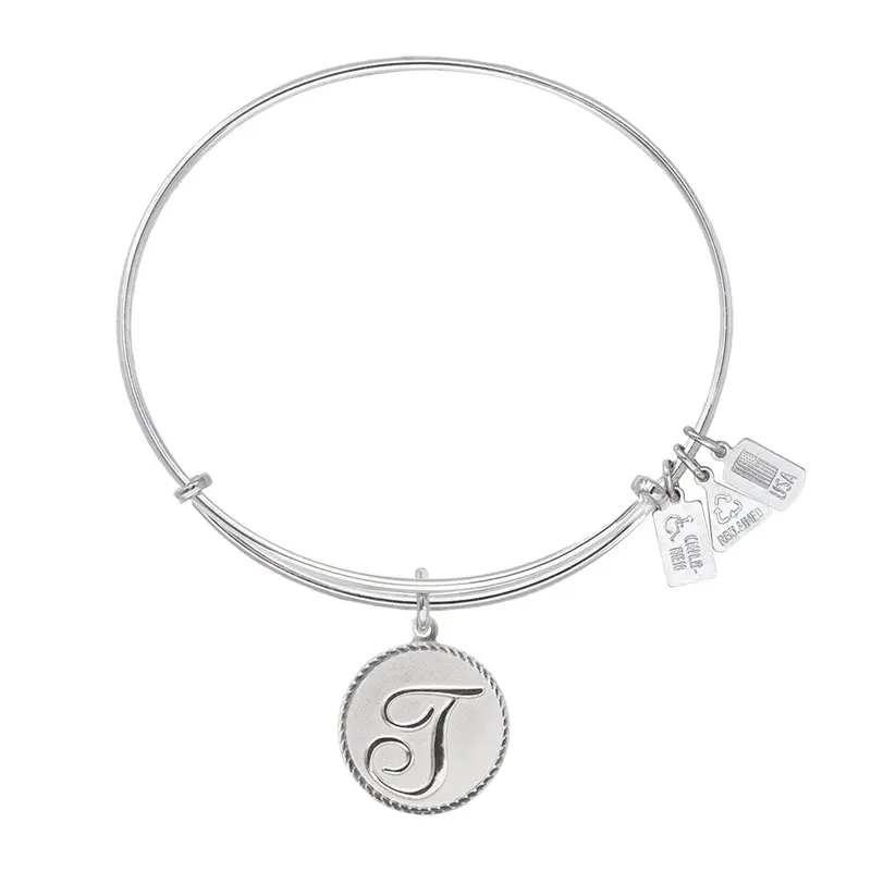 Love Letter 'T' Charm Bangle