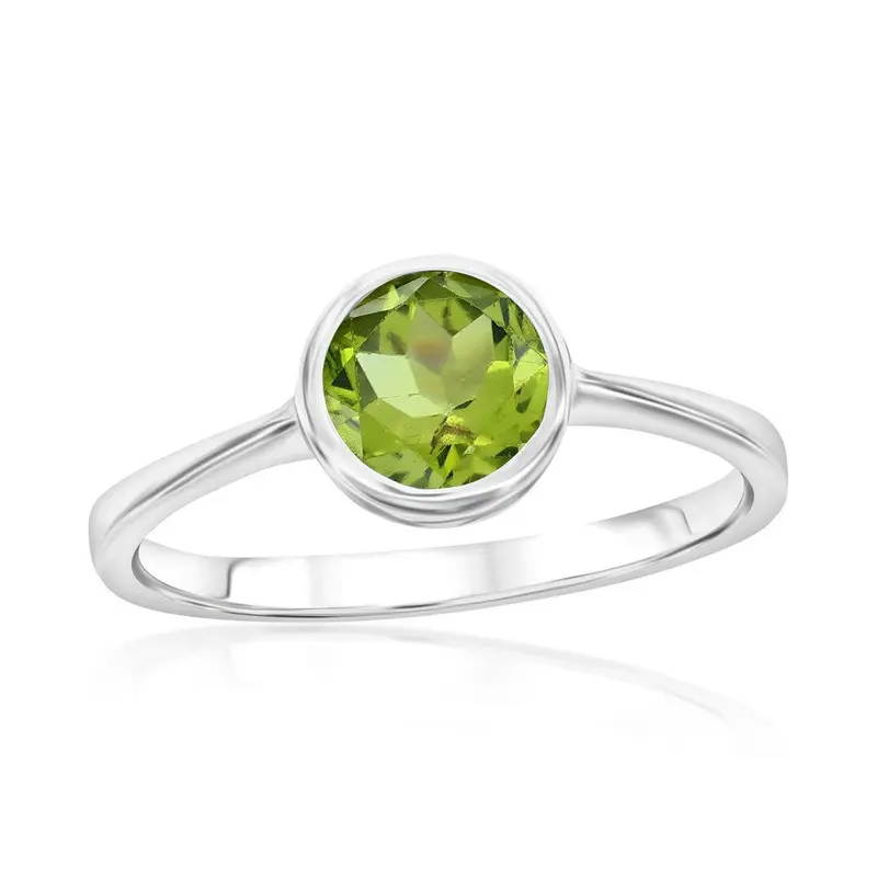 Sterling Silver Gemstone Ring - Peridot