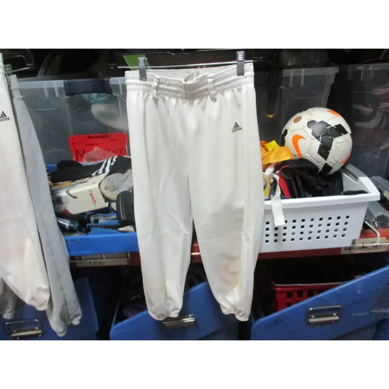 Used Adidas White Baseball Pants Youth Medium