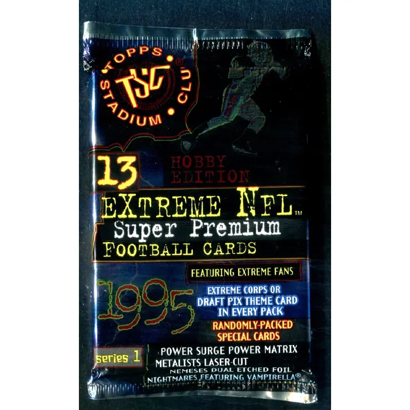 1995 Topps Stadium Club Football Unopened Series 1 Pack (Hobby) (13)