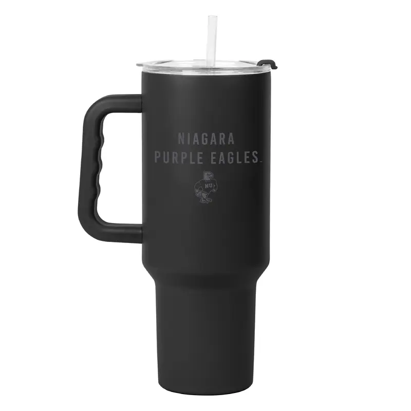 Niagara University 40oz Black Tonal Powder Coat Tumbler