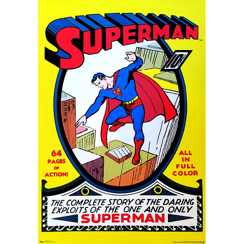 Superman #1 (Summer 1939) Official DC Comics Cover Poster Reprint - Trends International