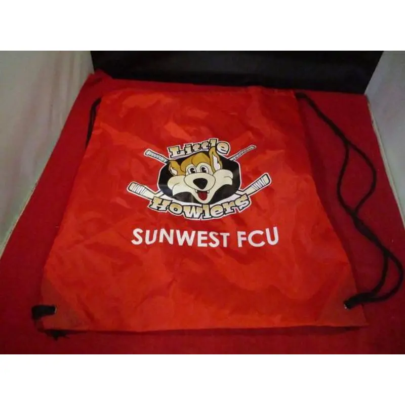 Used Little Howlers Red Drawstring Bag