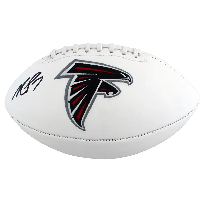 Falcons Michael Vick Authentic Signed White Panel Logo Football JSA Witness