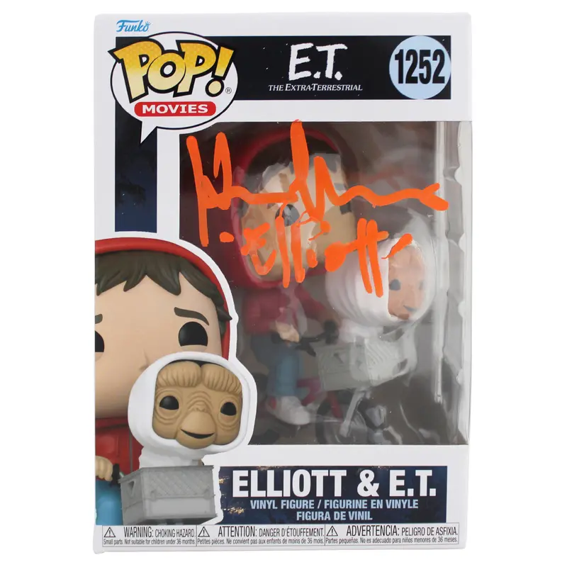 Henry Thomas "Elliott" Signed #1252 Elliott & E.T. Funko Pop Vinyl Figure BAS