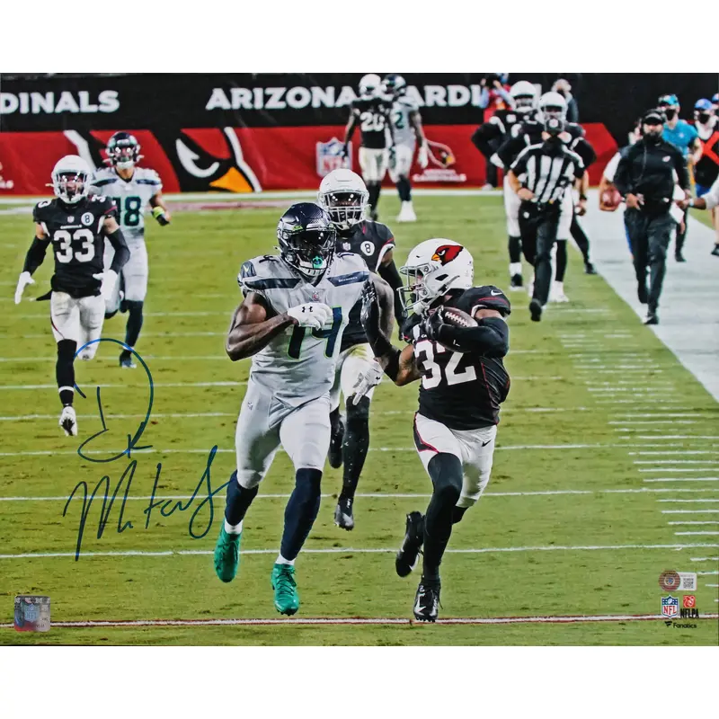 Seahawks D.K. Metcalf Authentic Signed 16x20 Vs Cardinals Photo BAS Witnessed
