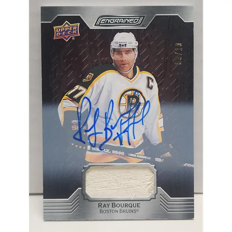Ray Bourque 2023 Upper Deck Engrained Stick Auto #9/10
