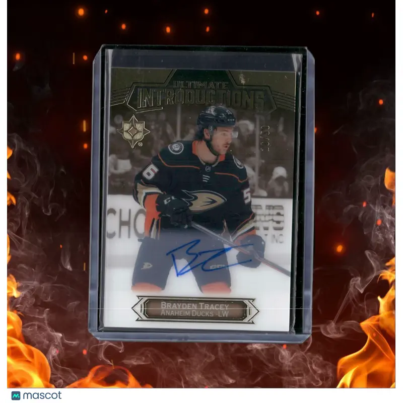 2022-23 Upper Deck Ultimate Brayden Tracey Introductions Gold Rookie Auto 26/50