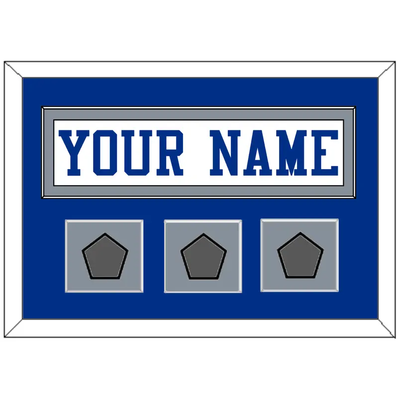 Dallas Nameplate & 3 Super Bowl Jersey Patches - White Jersey - Single Mat 5