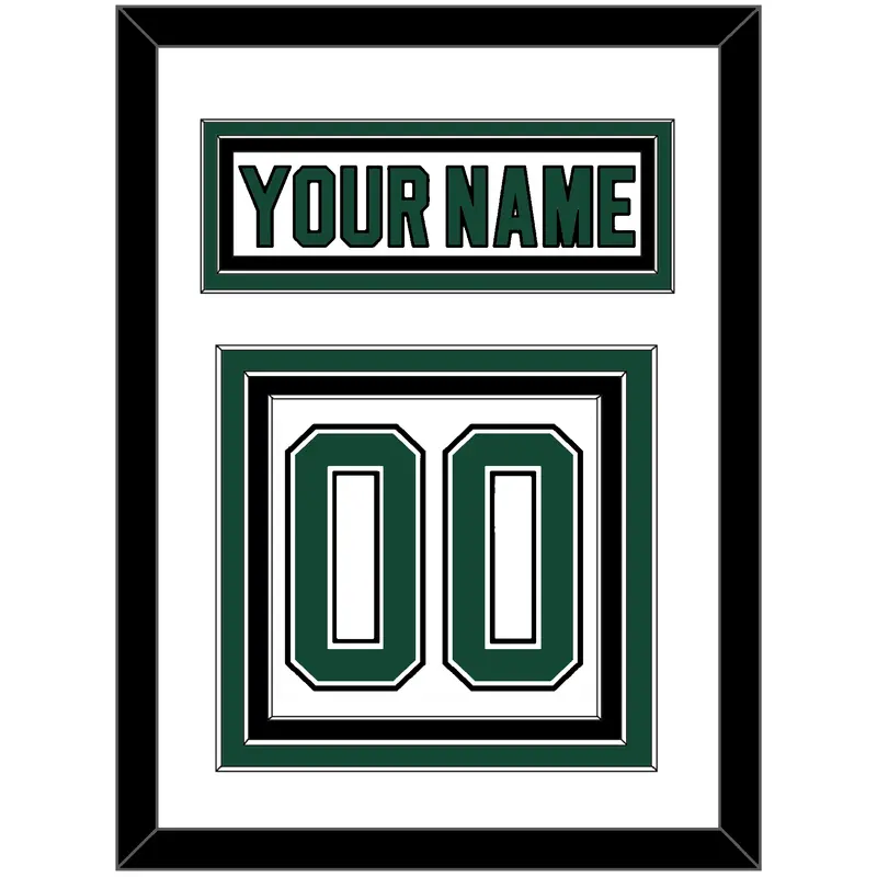 Dallas Nameplate & Number (Back) - Home White (1994-1999) - Triple Mat 1