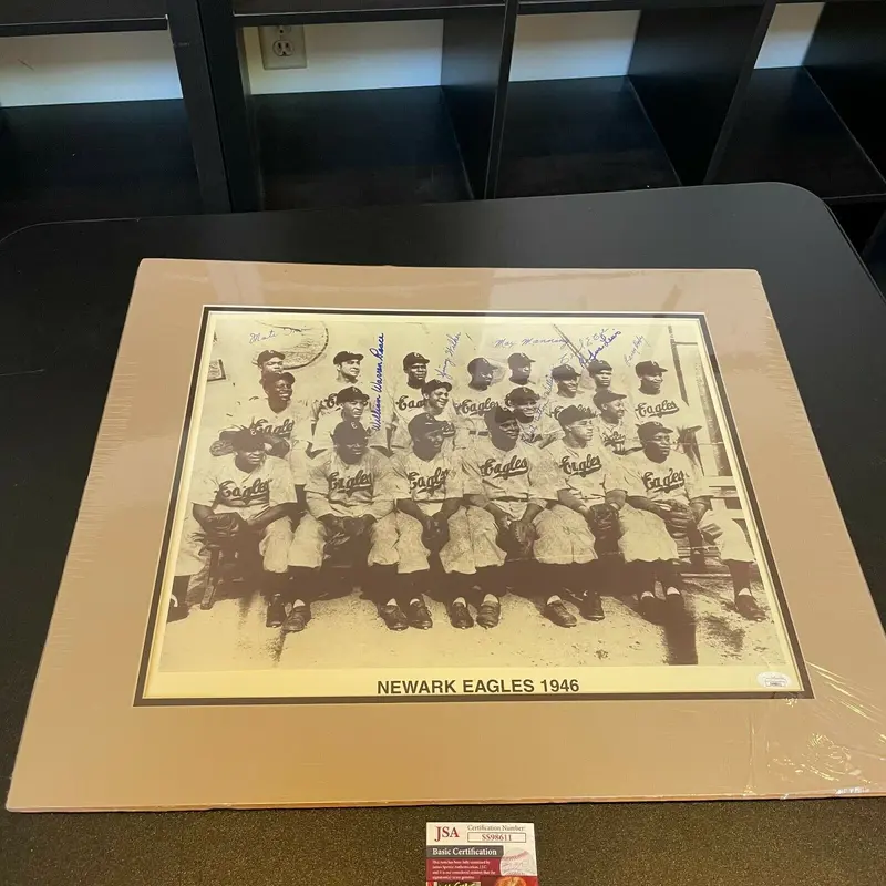 1946 Newark Eagles Negro League Team Signed Large 18x24 Photo Larry Doby JSA COA