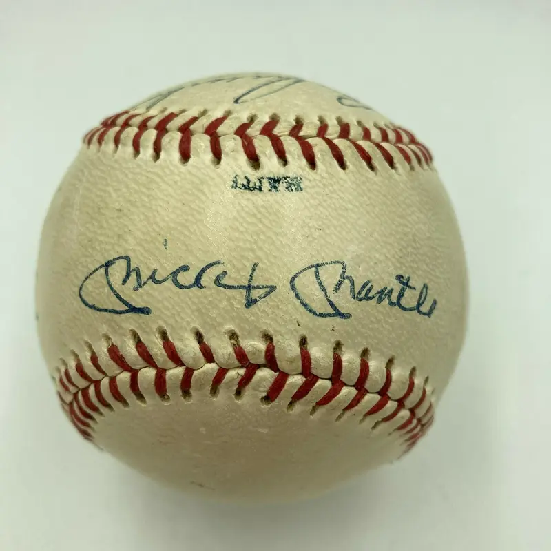 Mickey Mantle 1960 New York Yankees AL Champs Team Signed Baseball PSA DNA COA