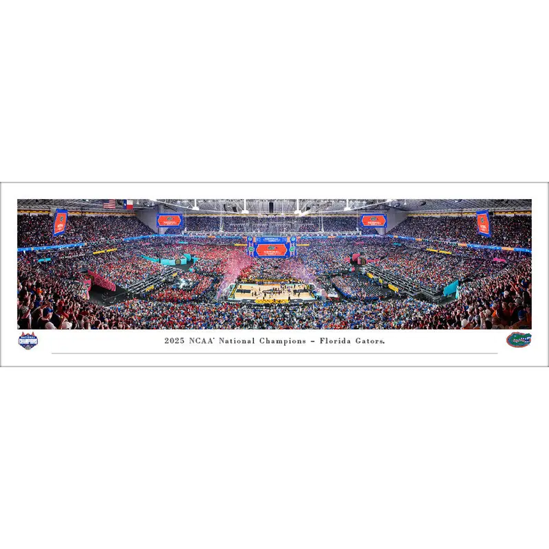 Florida Gators 2025 NCAA Men's Basketball Champions Panoramic Poster Print - Blakeway