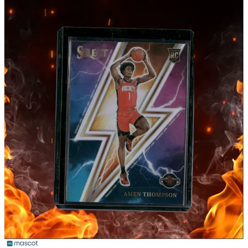 2023-24 Panini Select Amen Thompson Thunder Lane Silver Prizm Rookie #13