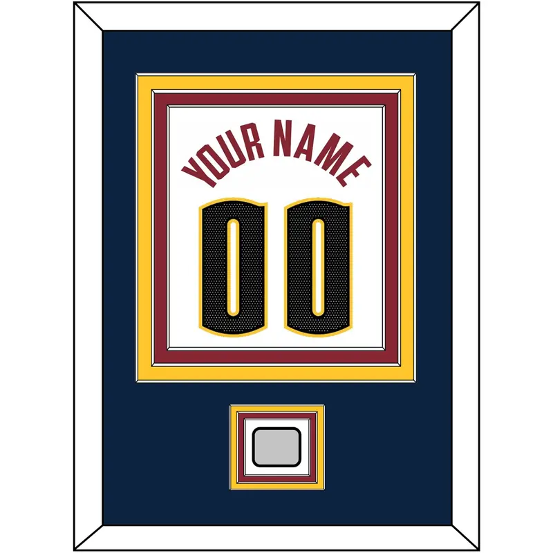 Denver Name & Number With Finals Patch - White Association - Triple Mat 2