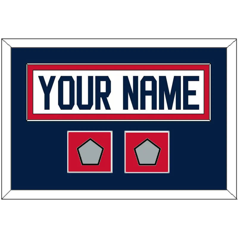 Florida Nameplate & 2 Stanley Cup Champions Patches - Road White - Single Mat 5