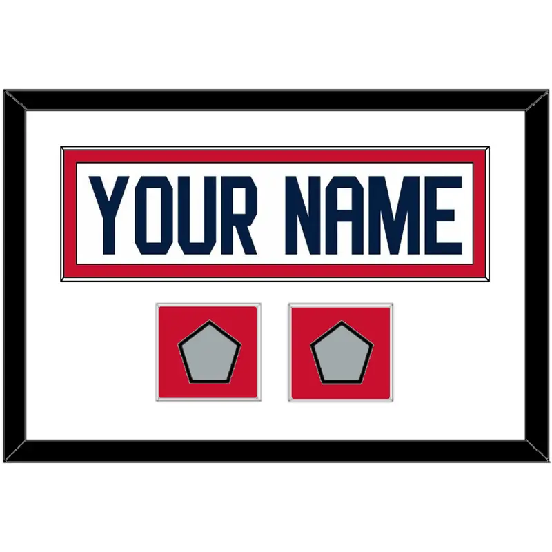 Florida Nameplate & 2 Stanley Cup Finals Patches - Road White - Single Mat 1