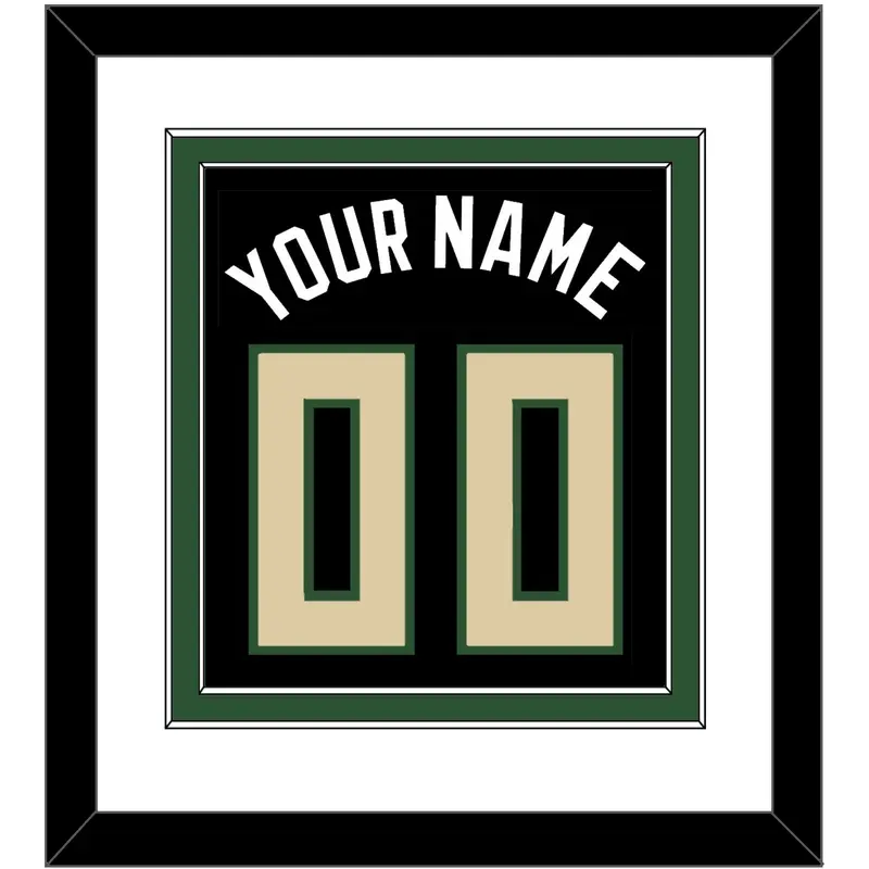 Milwaukee Name & Number - Black Statement - Double Mat 1