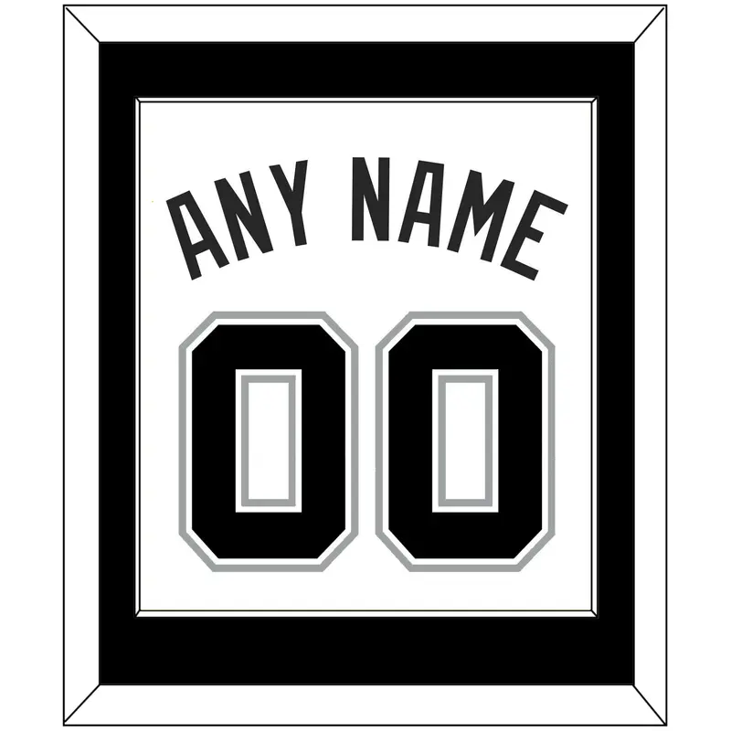 San Antonio Name & Number - Home White (2002-2017) - Single Mat 2