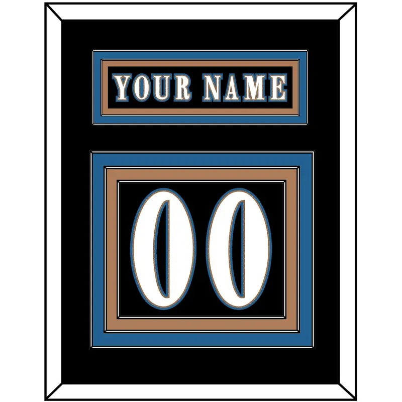 Washington Nameplate & Number (Back) - Alternate Black - Triple Mat 2