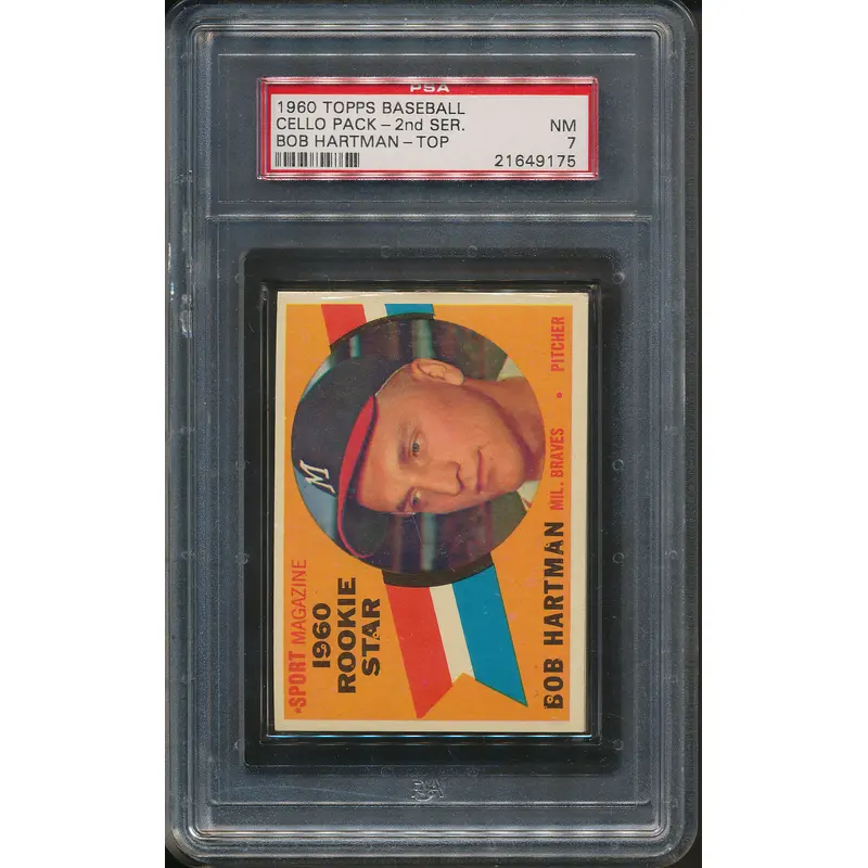 1960 Topps Baseball Unopened Cello Pack PSA 7