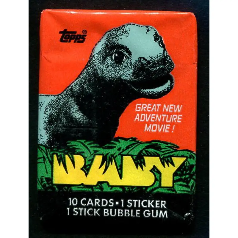 1985 Topps Baby The Dinosaur Movie Unopened Wax Pack