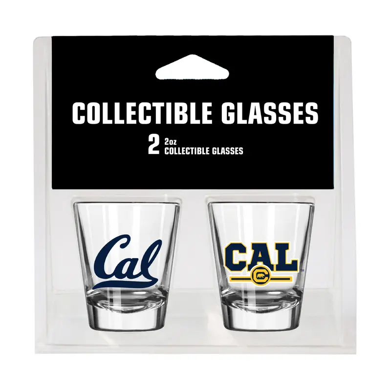 Cal-Berkeley Campus Colors 2oz Letterman Shot Glass 2 Pack