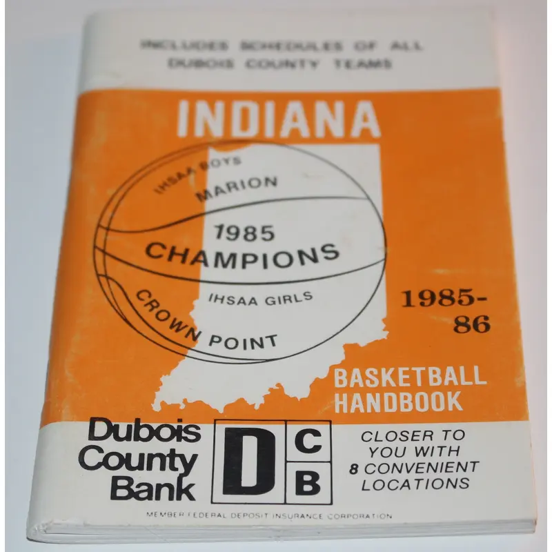 1985-86 Indiana Basketball Handbook