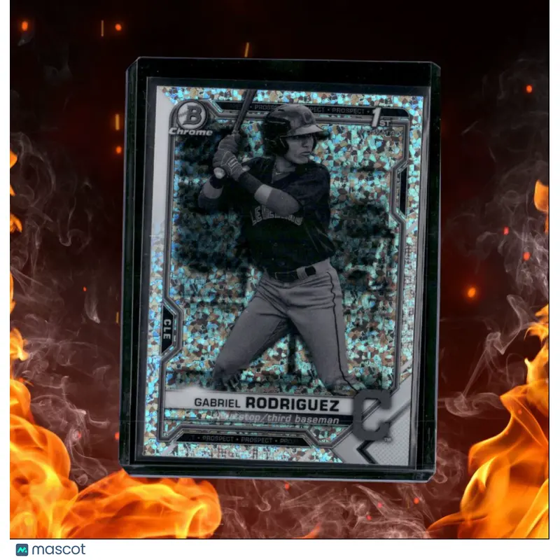 2021 Bowman Chrome Prospects Gabriel Rodriguez 1st Black & White Refractor