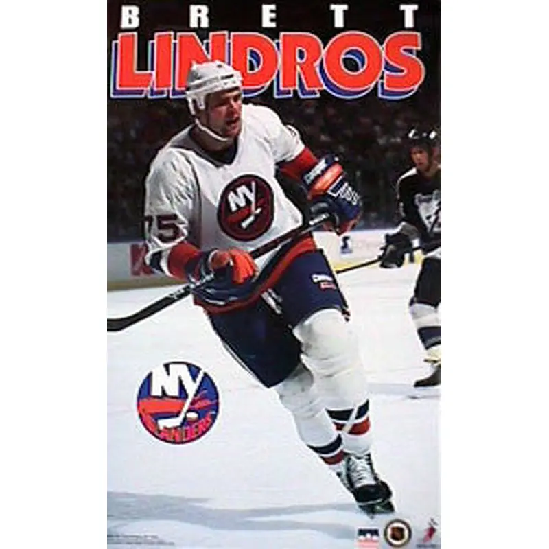 Brett Lindros "Action" New York Islanders NHL Action Poster - Starline 1995