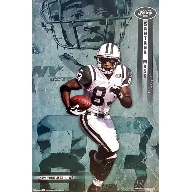Santana Moss "Superstar" New York Jets NFL Action Poster - Costacos 2004