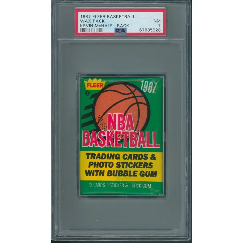 1987 1987/88 Fleer Basketball Unopened Wax Pack PSA 7 McHale Back *5928