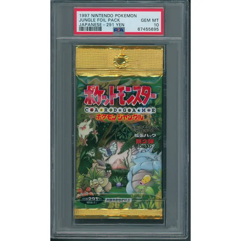 1997 Nintendo Pokemon Jungle Unopened Pack Japanese 291 Yen PSA 10 *5695