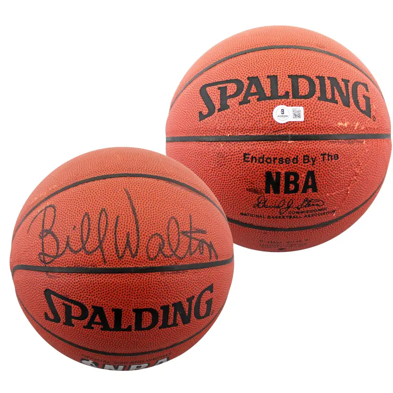 Blazers Bill Walton Authentic Signed Spalding I/O Basketball BAS #BQ45775