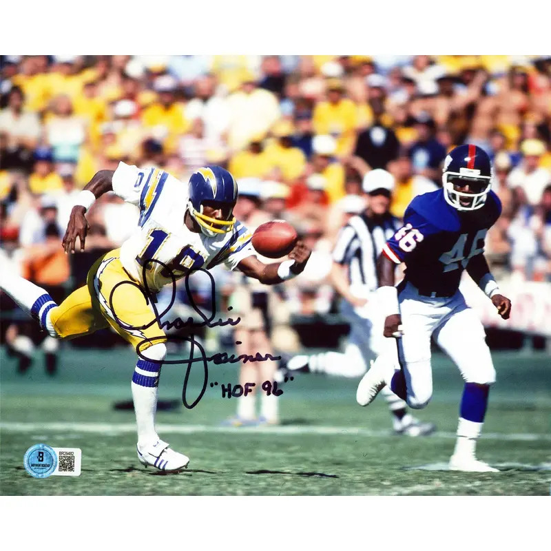 Chargers Charlie Joiner "HOF 96" Authentic Signed 8x10 Horizontal Photo BAS 3