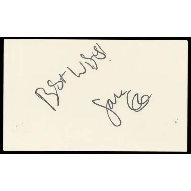 Sara Gilbert Roseanne "Best Wishes" Authentic Signed 3x5 Index Card BAS #BP50614