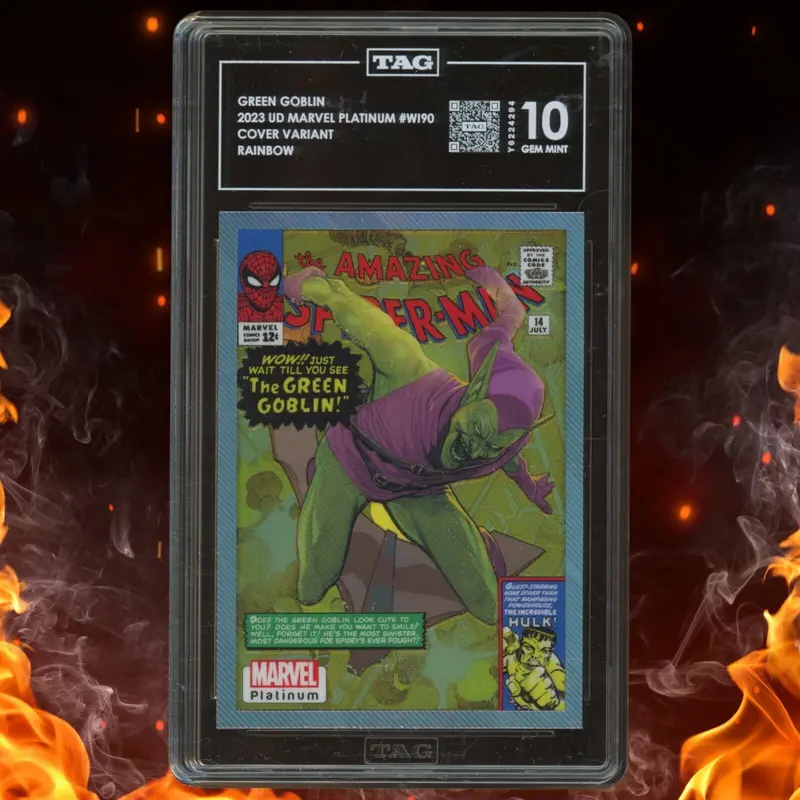 Upper Deck Marvel Platinum GREEN GOBLIN Cover Variant Rainbow TAG 10 #W190