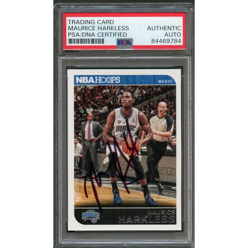 2014-15 NBA HOOPS #34 Maurice Moe Harkless Signed Card AUTO PSA Slabbed Magic
