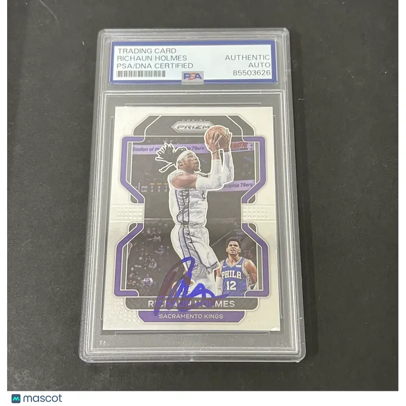 2021-22 Panini Prizm #170 Richaun Holmes signed card PSA
