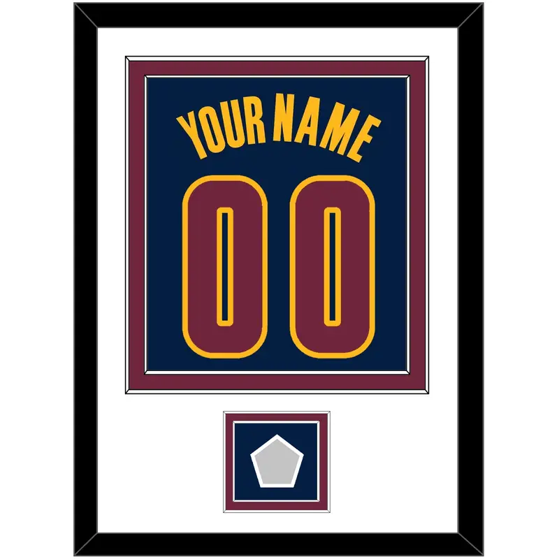 Cleveland Name & Number With Finals Patch - Alternate Blue (2014-2017) - Double Mat 2