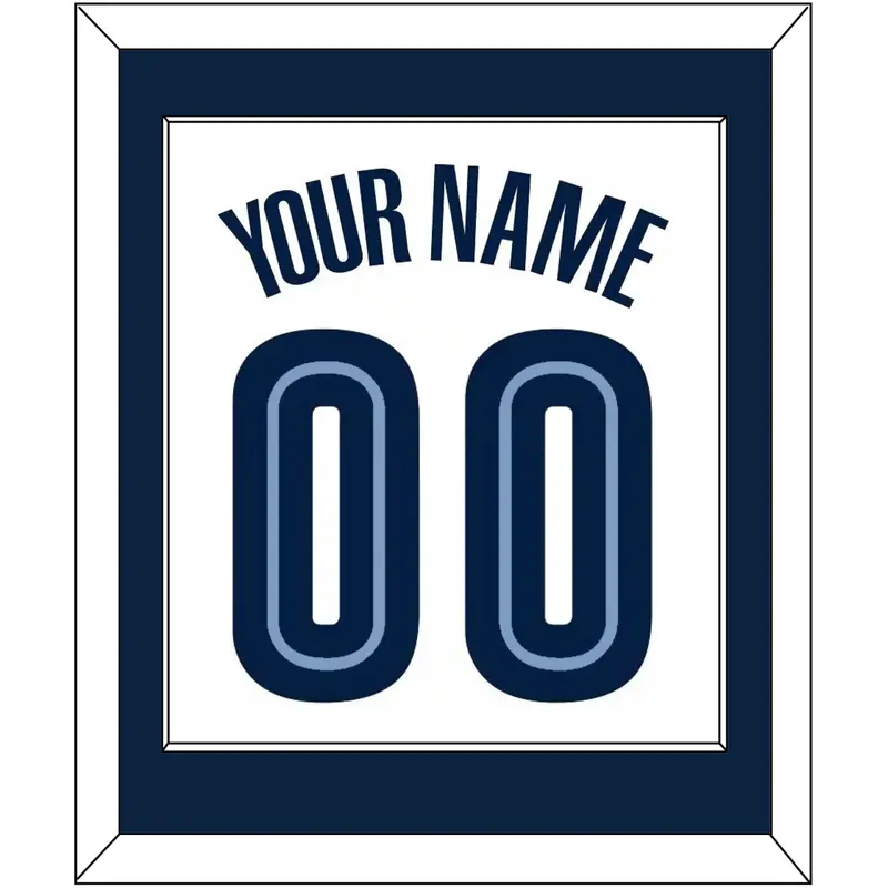 Memphis Name & Number - Home White (2004-2010) - Single Mat 1