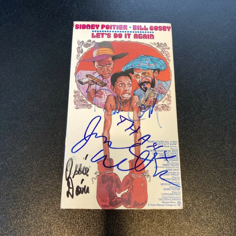 Bill Cosby Ossie Davis Jimmie Walker Signed Let's Do It Together VHS Movie JSA