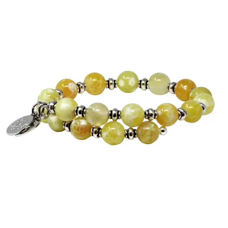 Lemon Quartz Wrap Bracelet